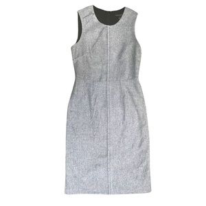 Banana Republic, Sleeveless black and white jacquard midi dress, Size 4